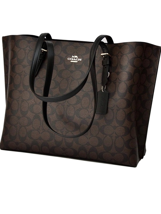 Coach Handbags - Coach Mollie Tote Bag in Brown/Black Monogram